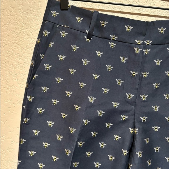 J Crew Women’s Teddy Bumblebee Embroidered Pants Size 12 - Picture 2 of 10